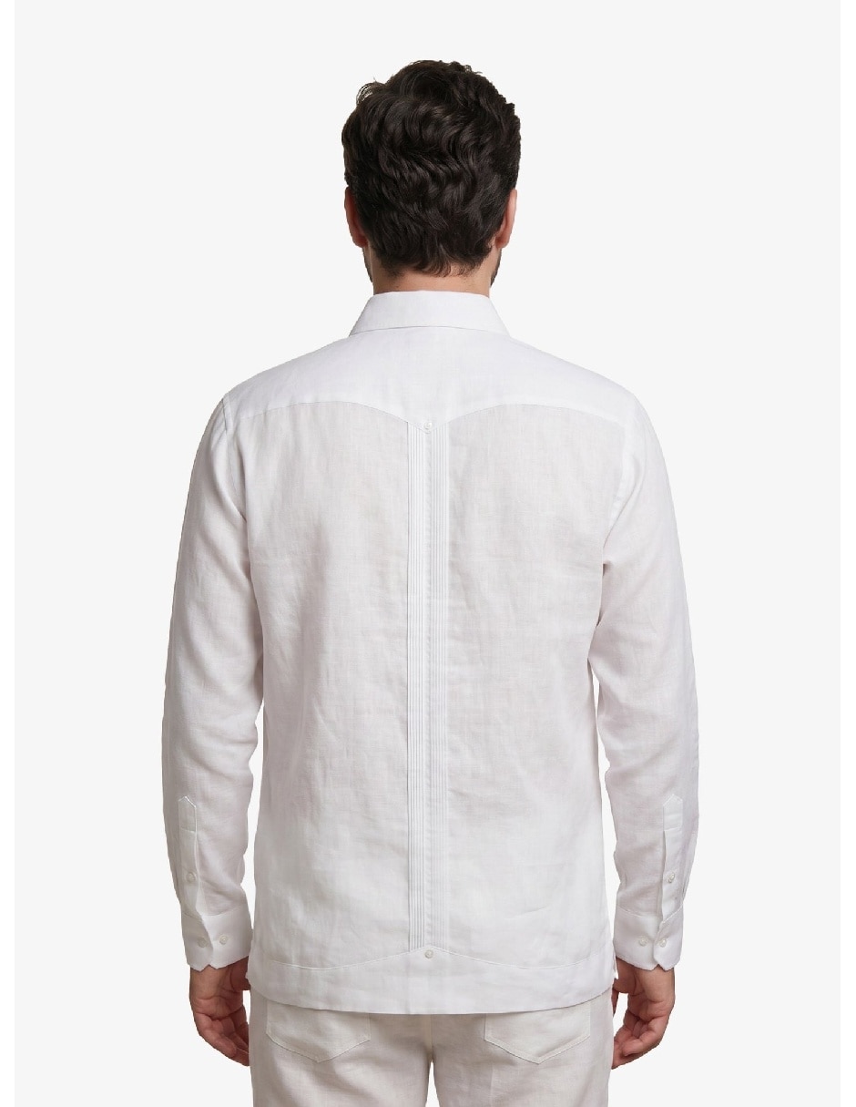 Guayabera manga larga para hombre 2