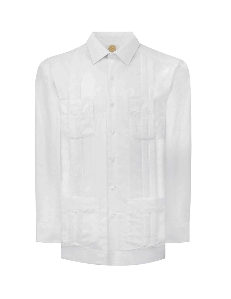 Guayabera manga larga para hombre 4