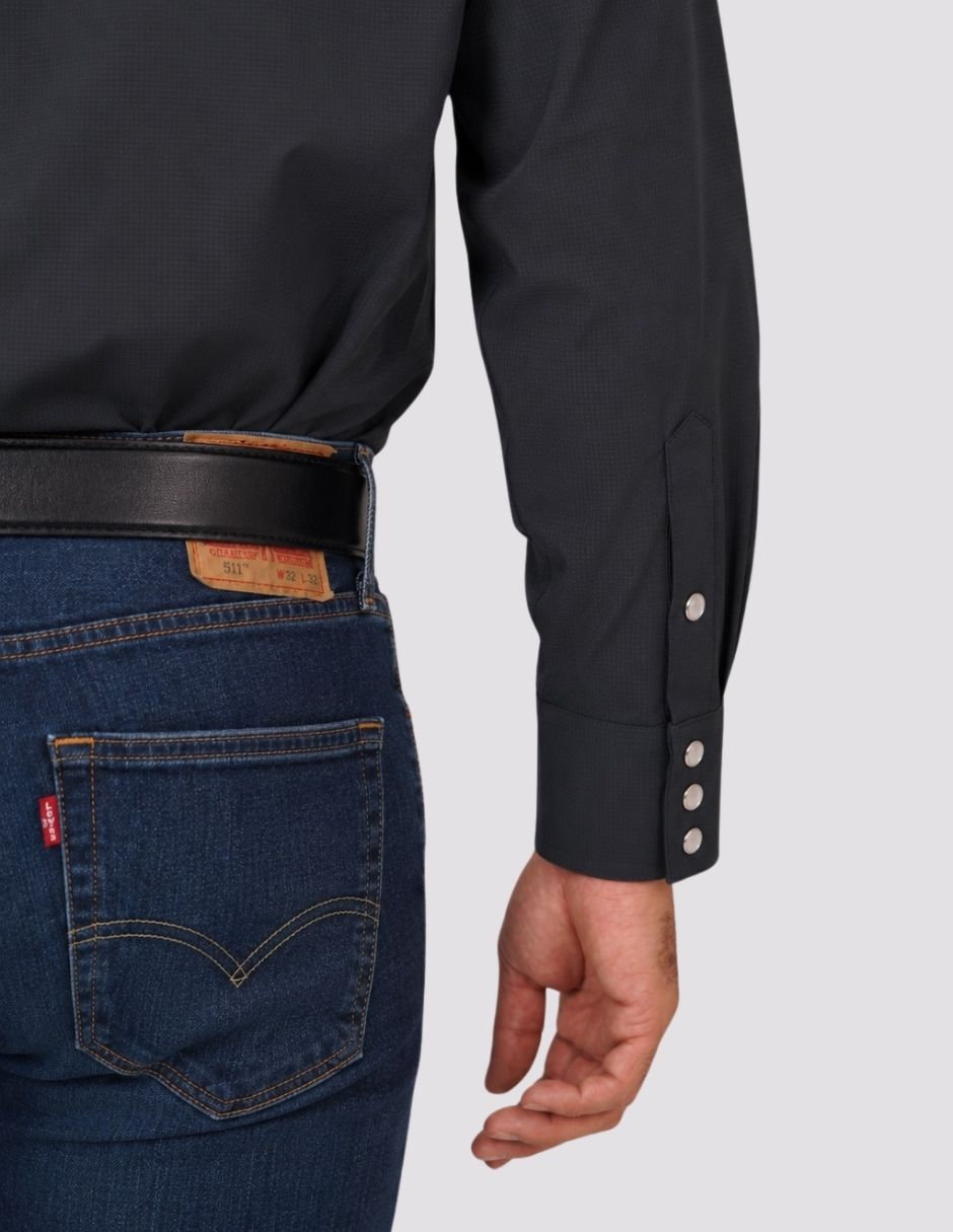 Camisa casual manga larga para hombre 3