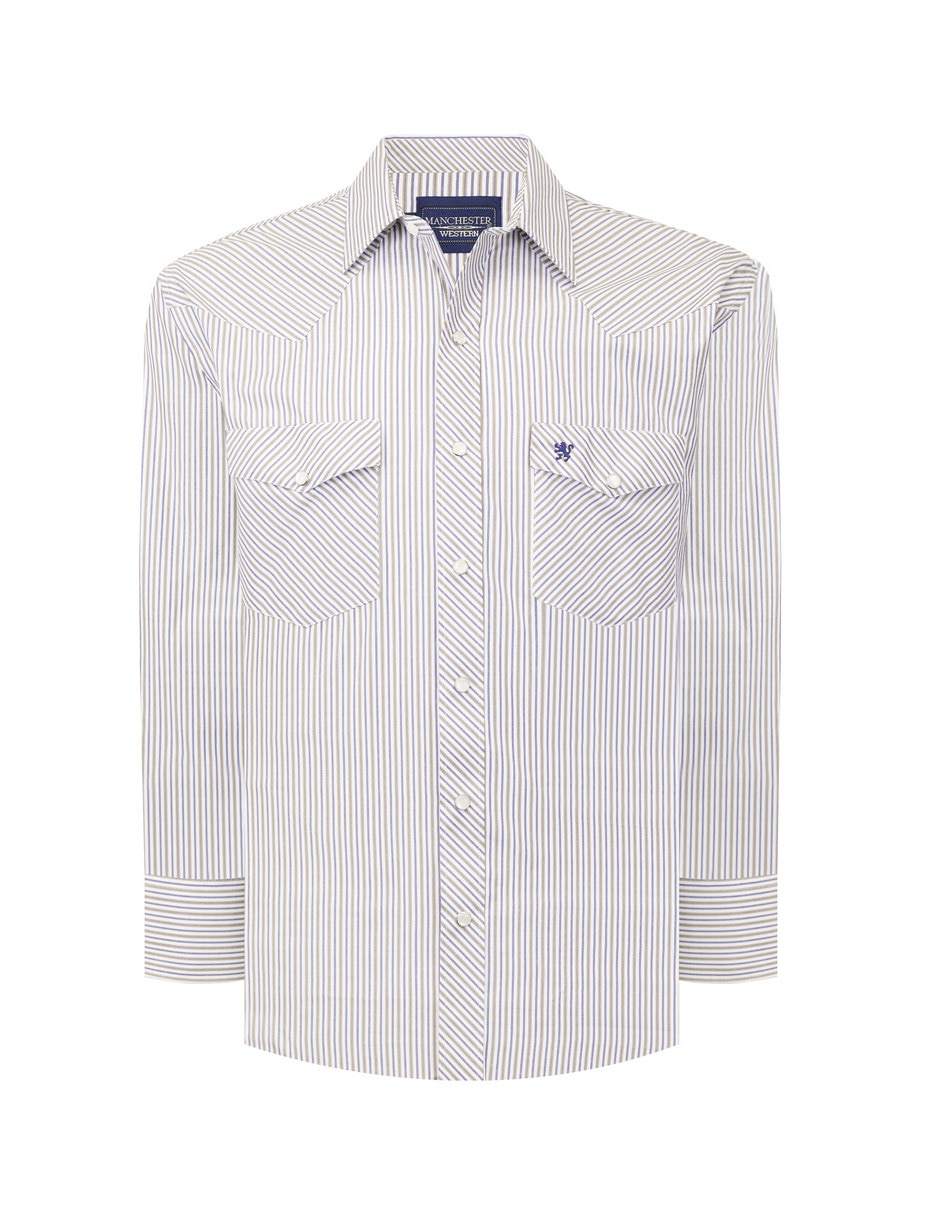 Camisa casual de algodón manga larga para hombre 7