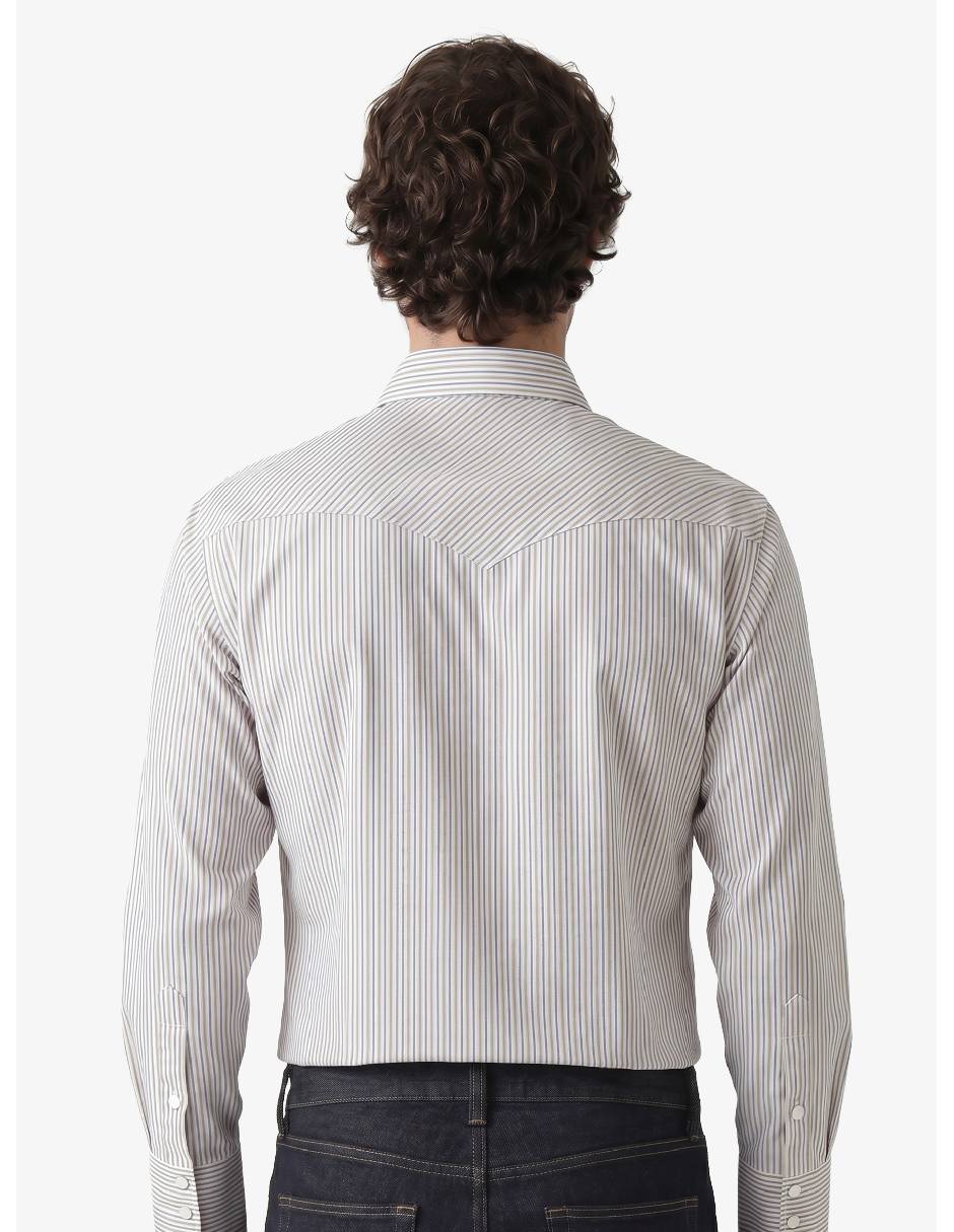 Camisa casual de algodón manga larga para hombre 5