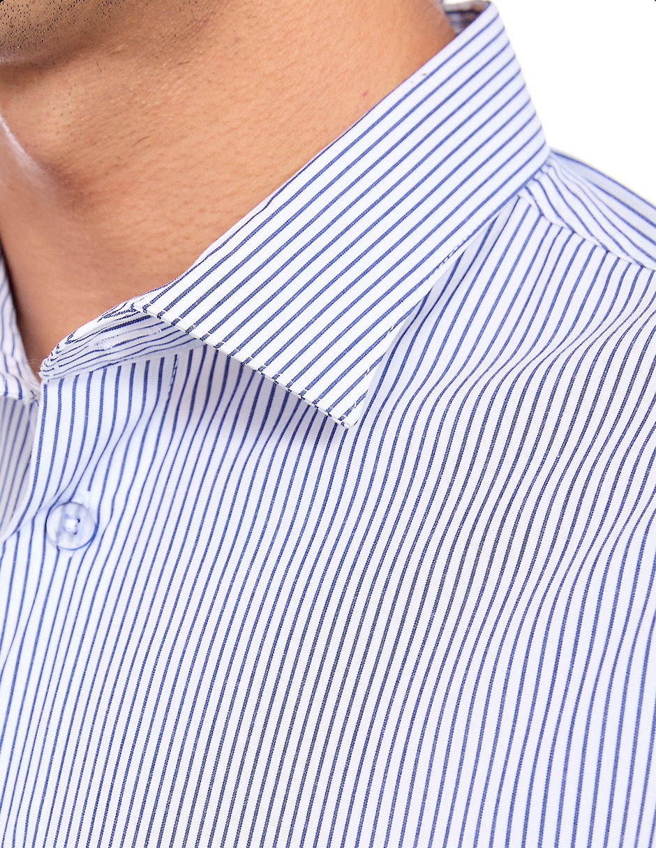 Camisa business casual manga larga para hombre 5