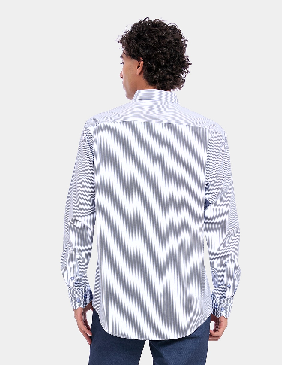 Camisa business casual manga larga para hombre 3