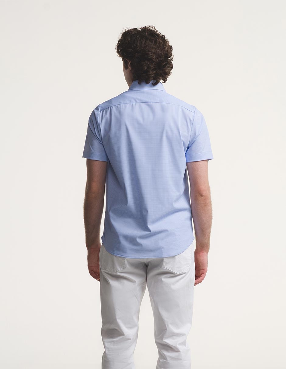 Camisa casual casual manga corta para hombre