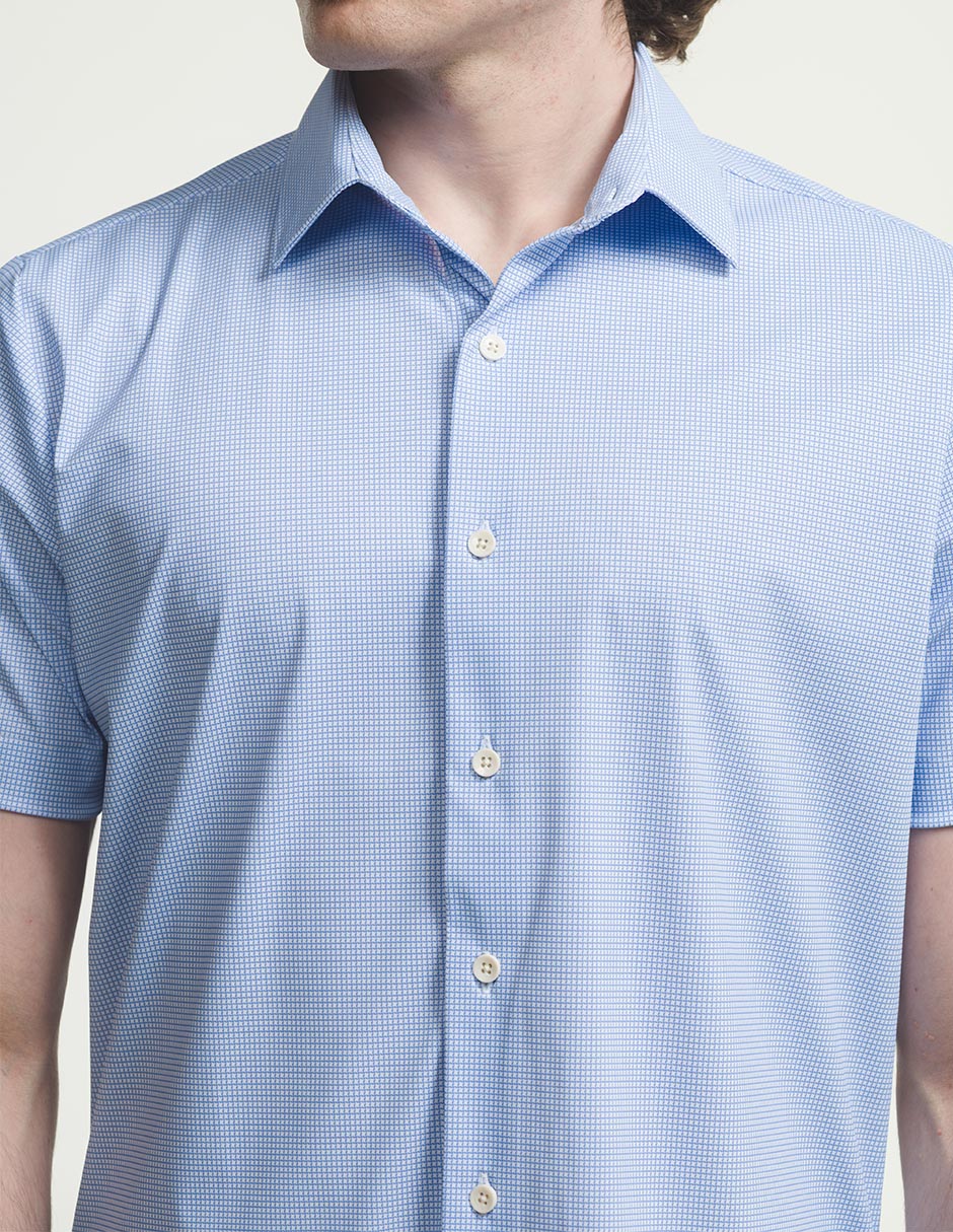 Camisa casual casual manga corta para hombre