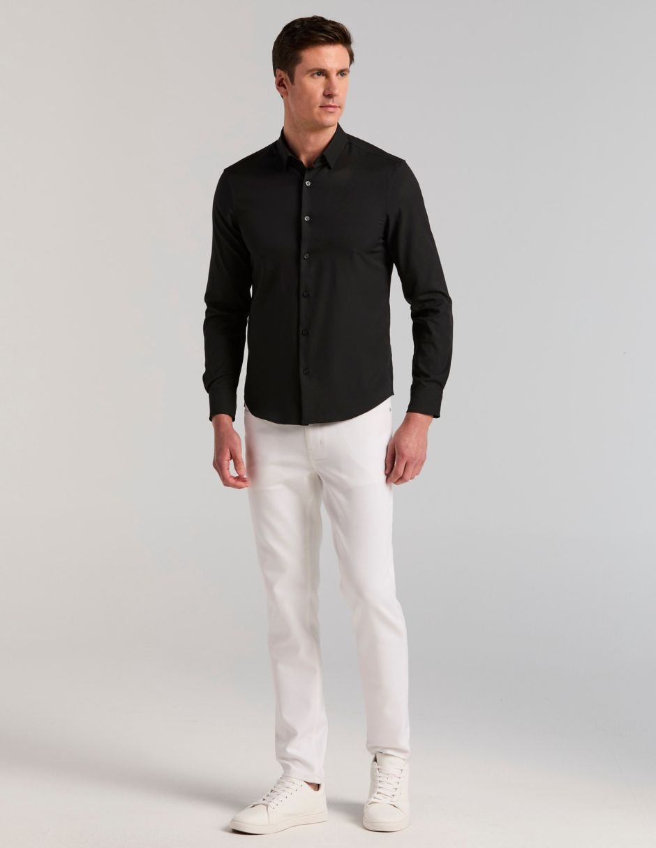 Camisa formal manga larga para hombre 4