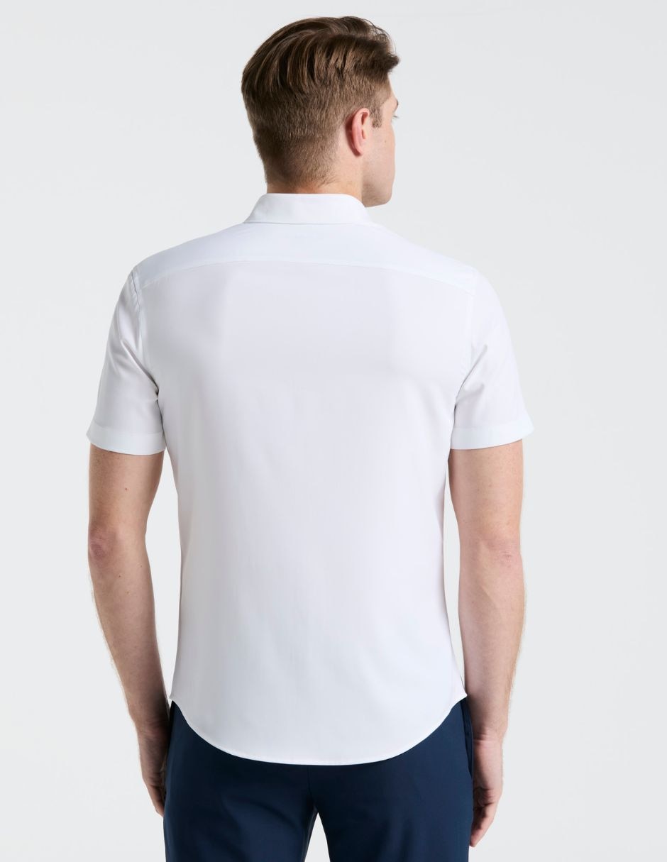 Camisa business casual manga corta para hombre 4