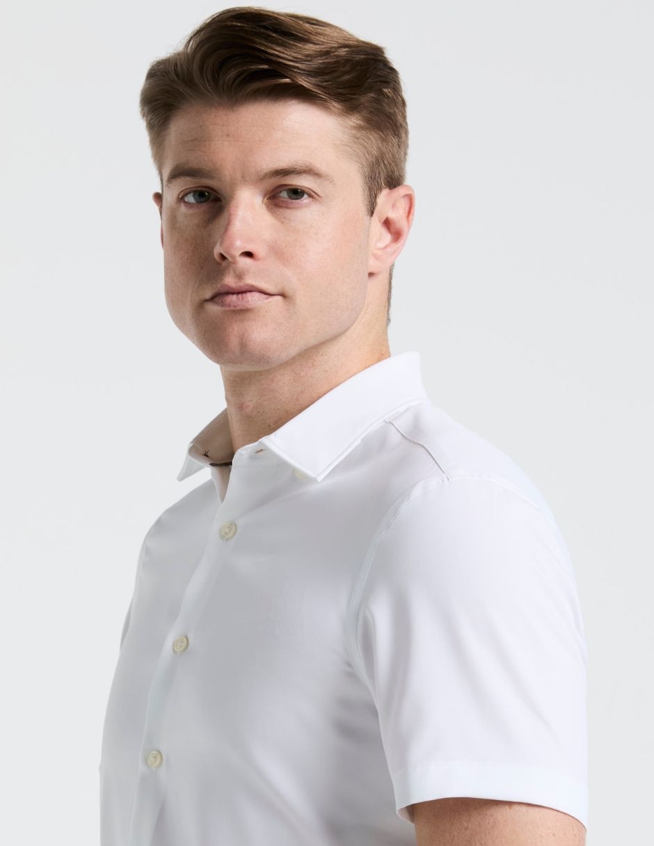 Camisa business casual manga corta para hombre 3