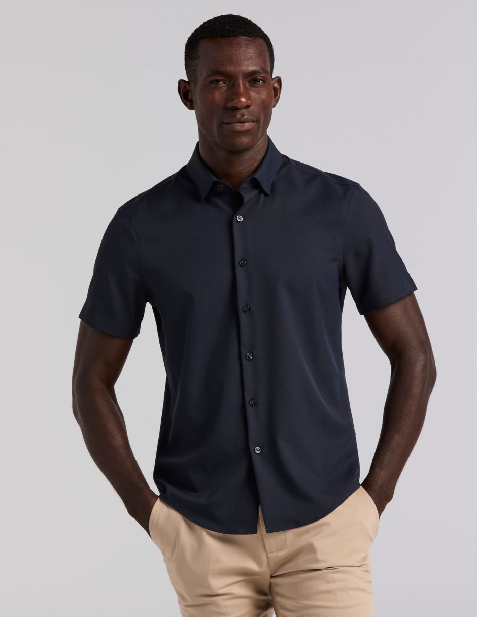 Camisa business casual manga corta para hombre Camisa business casual manga corta para hombre