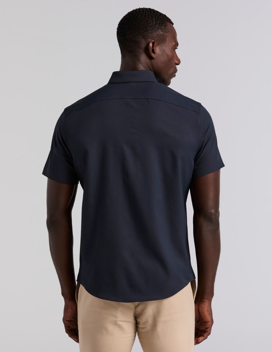Camisa business casual manga corta para hombre 4