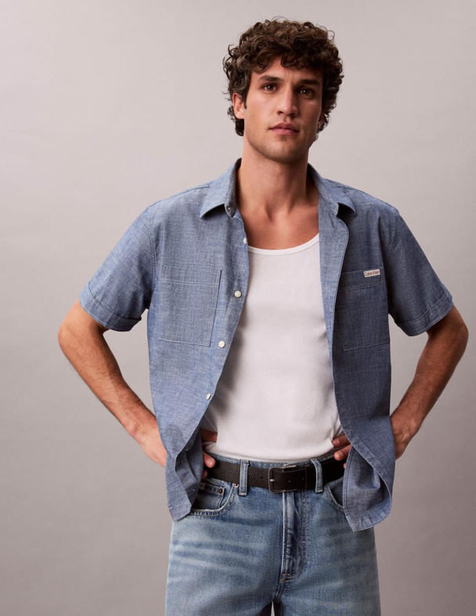 Camisa clásico manga corta para hombre 4