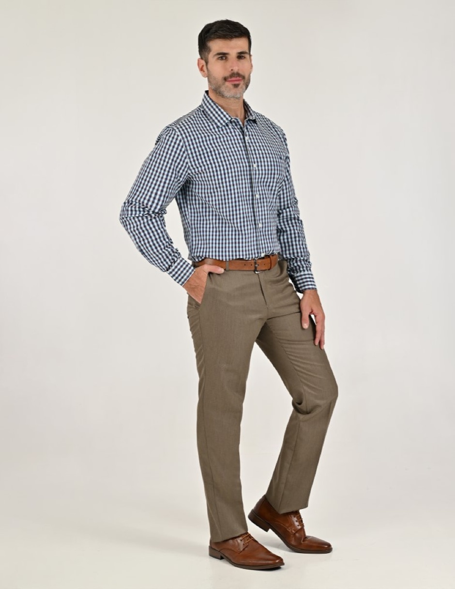 Camisa Casual Otoño Invierno de (si aplica) Poliéster y algodón manga Larga para hombre 3