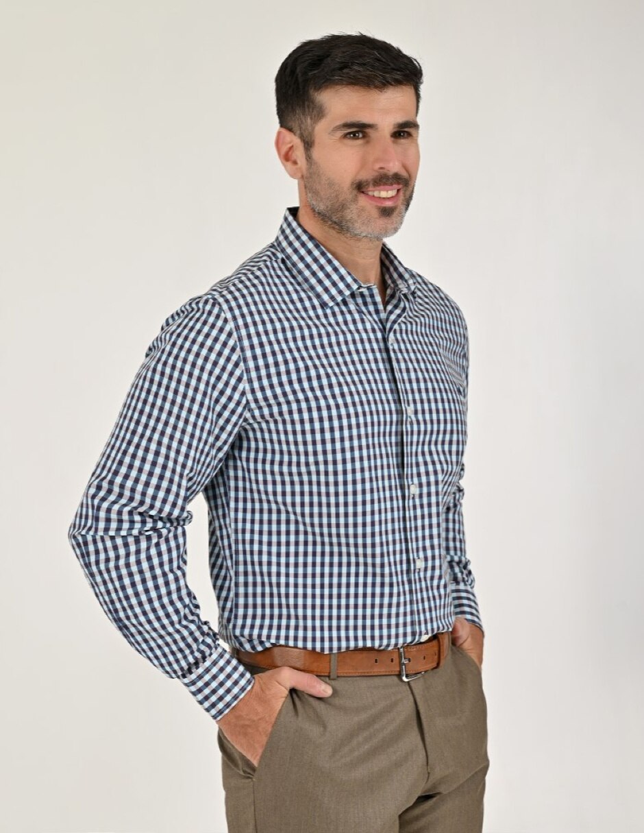 Camisa Casual Otoño Invierno de (si aplica) Poliéster y algodón manga Larga para hombre 5