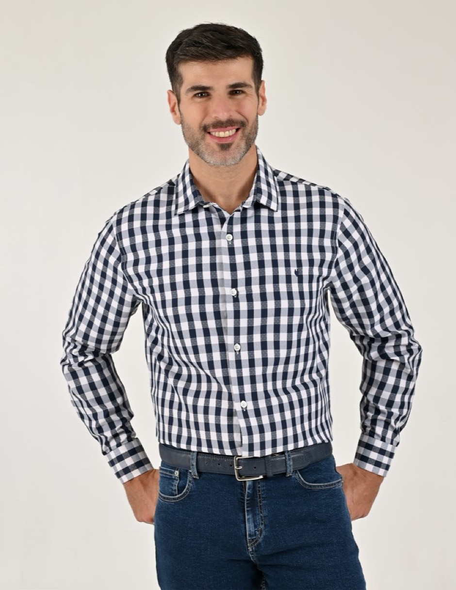 Camisa Casual Otoño Invierno de (si aplica) Poliéster y algodón manga Larga para hombre 1