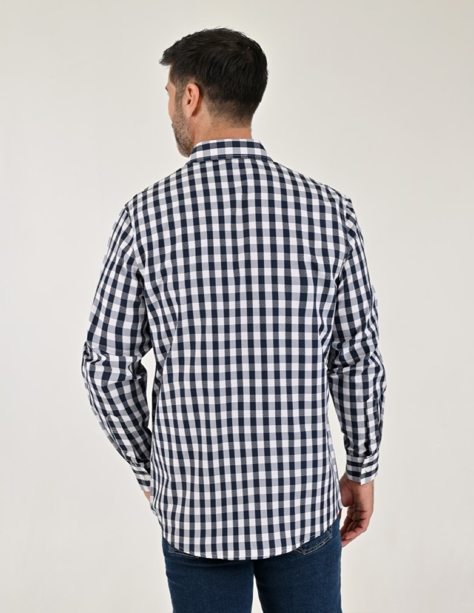 Camisa Casual Otoño Invierno de (si aplica) Poliéster y algodón manga Larga para hombre 2