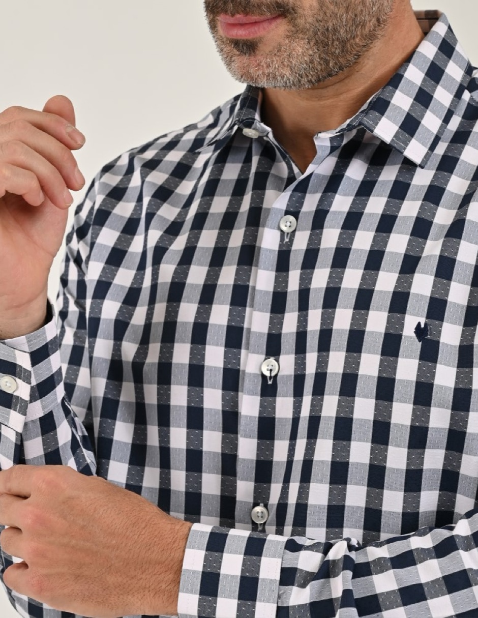 Camisa Casual Otoño Invierno de (si aplica) Poliéster y algodón manga Larga para hombre 4