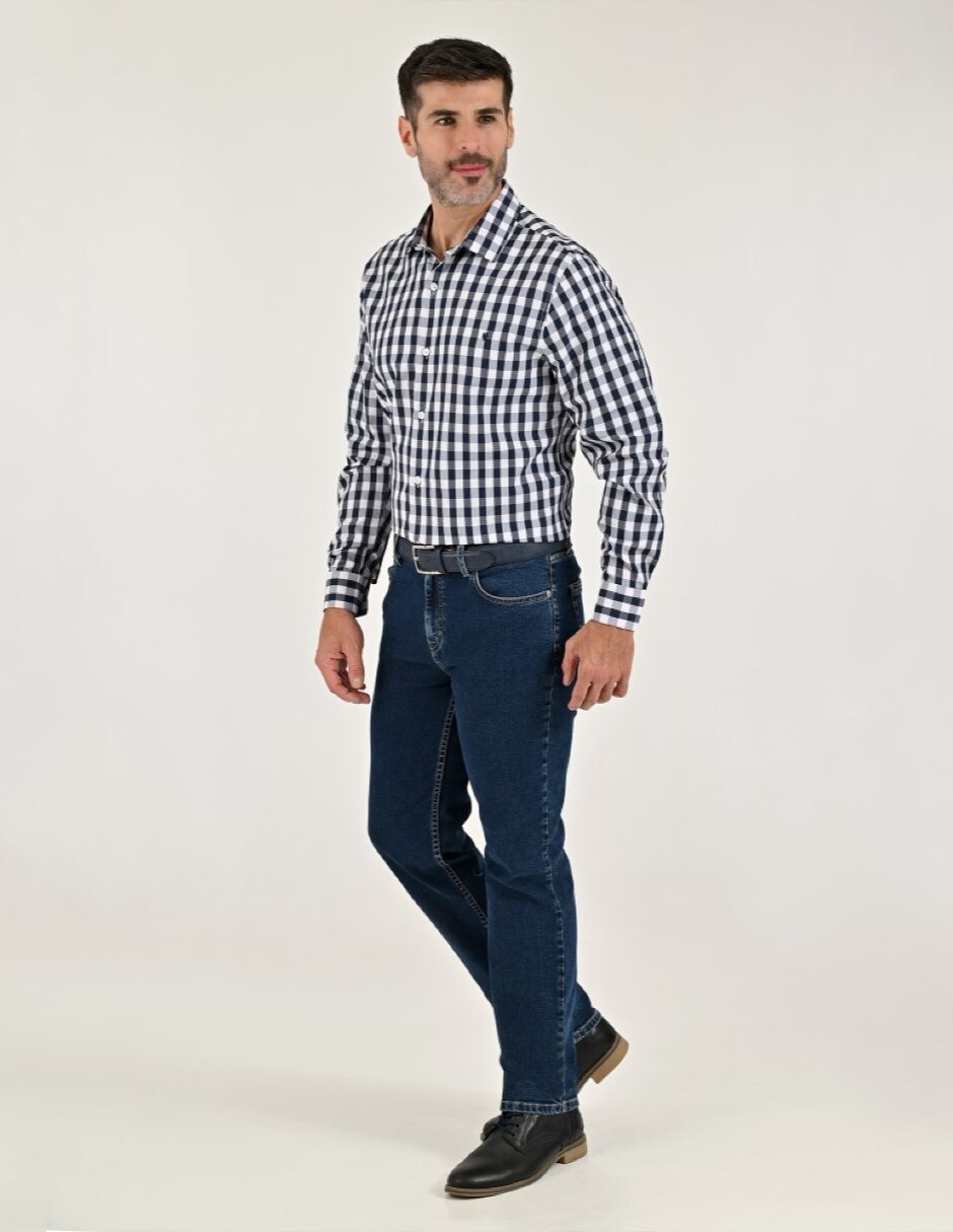 Camisa Casual Otoño Invierno de (si aplica) Poliéster y algodón manga Larga para hombre 5