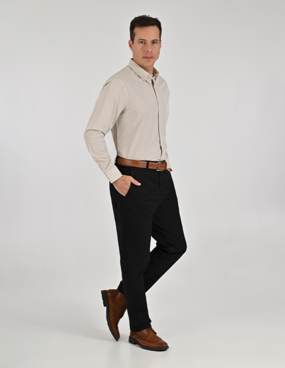 Camisa Casual YALE Otoño Invierno de (si aplica) Bambú y poliéster manga Larga para hombre 4
