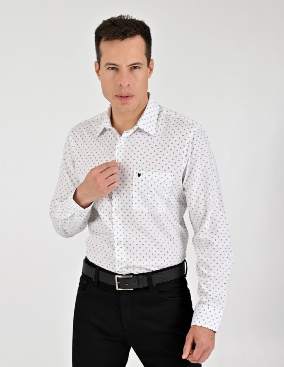 Camisa casual manga larga para hombre