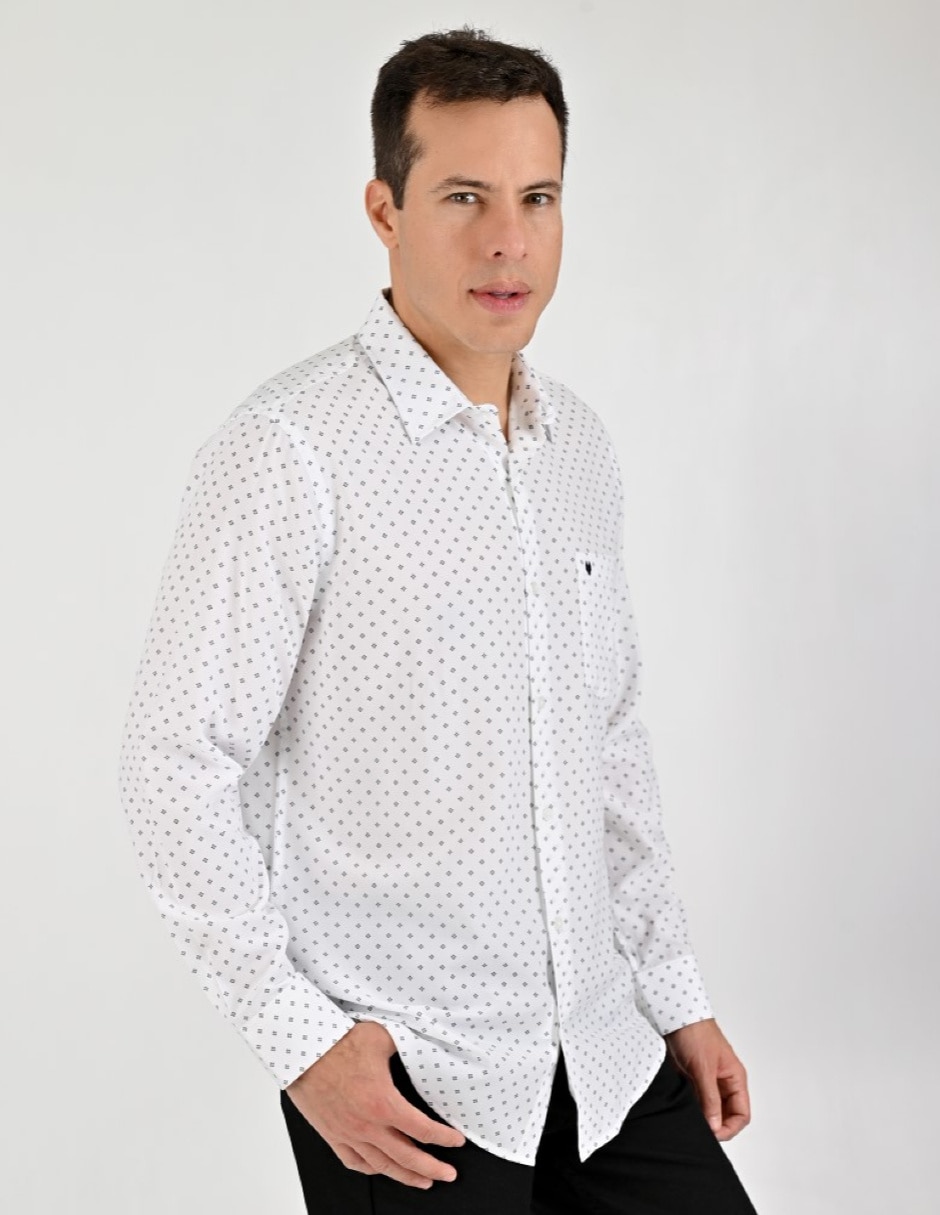 Camisa casual manga larga para hombre 2