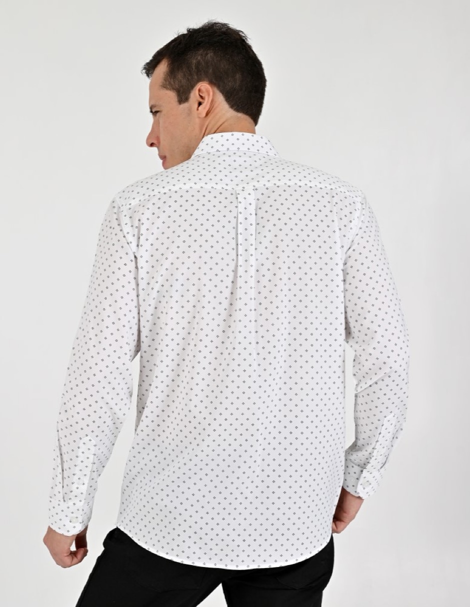 Camisa casual manga larga para hombre 4