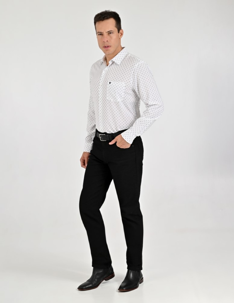 Camisa casual manga larga para hombre 5