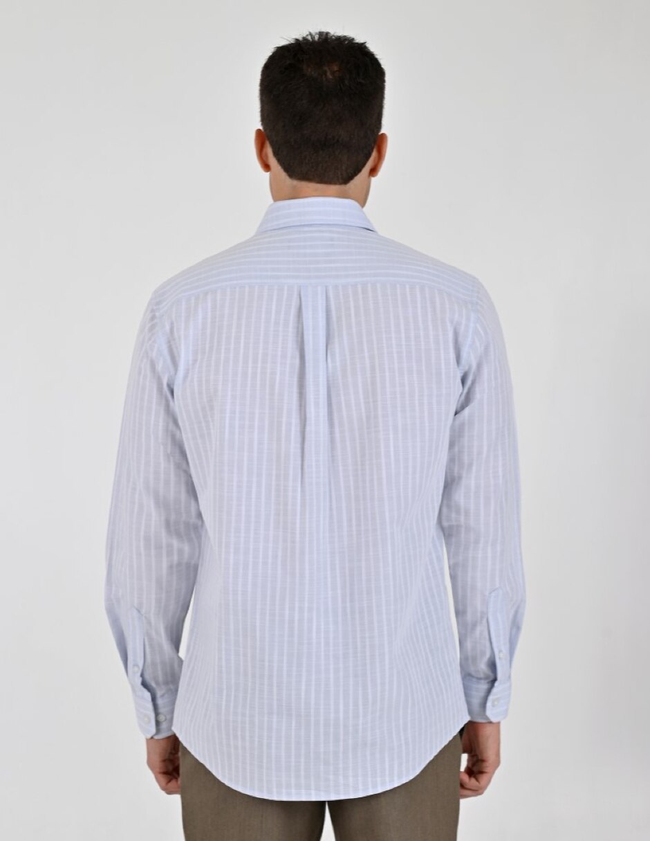 Camisa casual manga larga para hombre 2