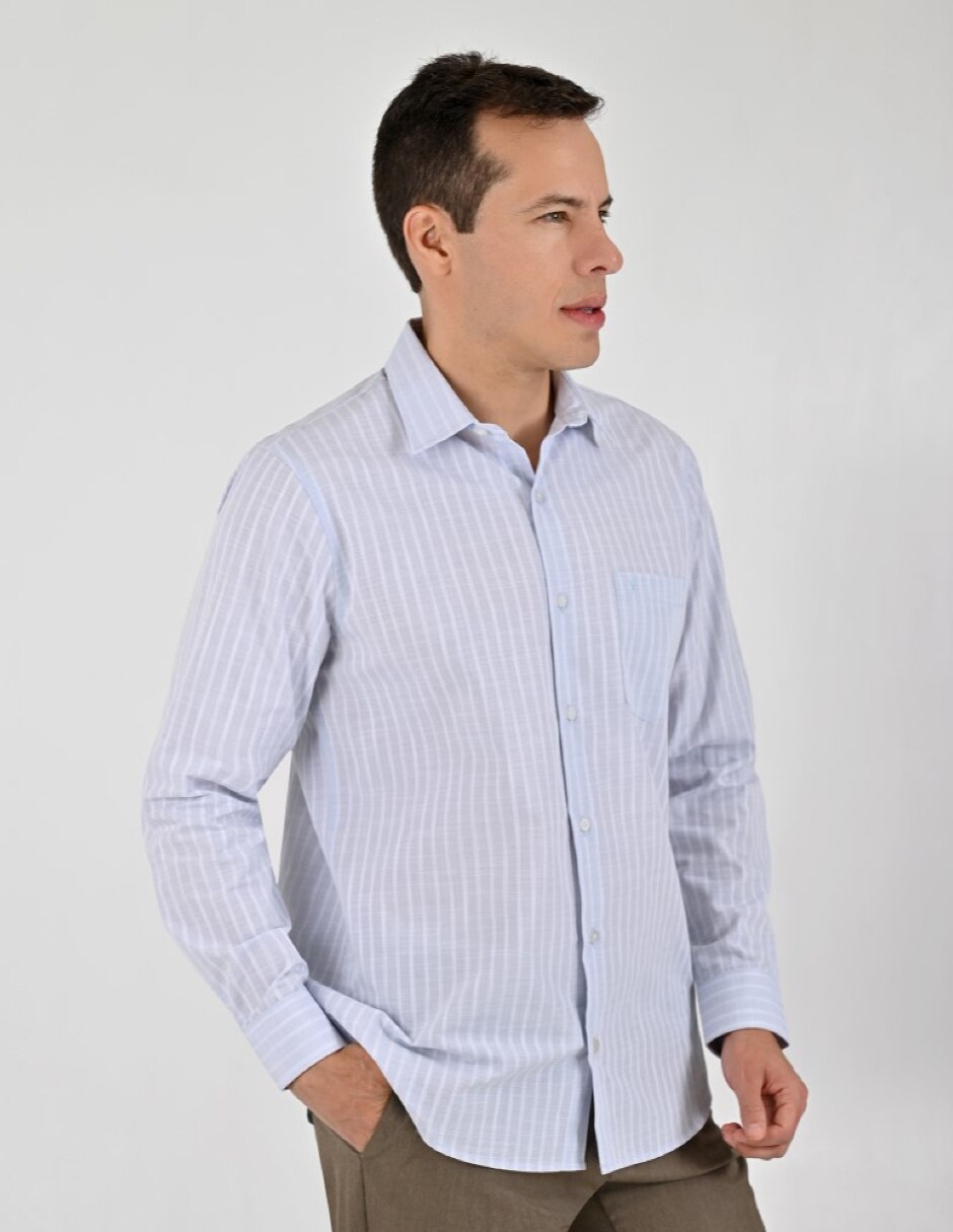 Camisa casual manga larga para hombre 3