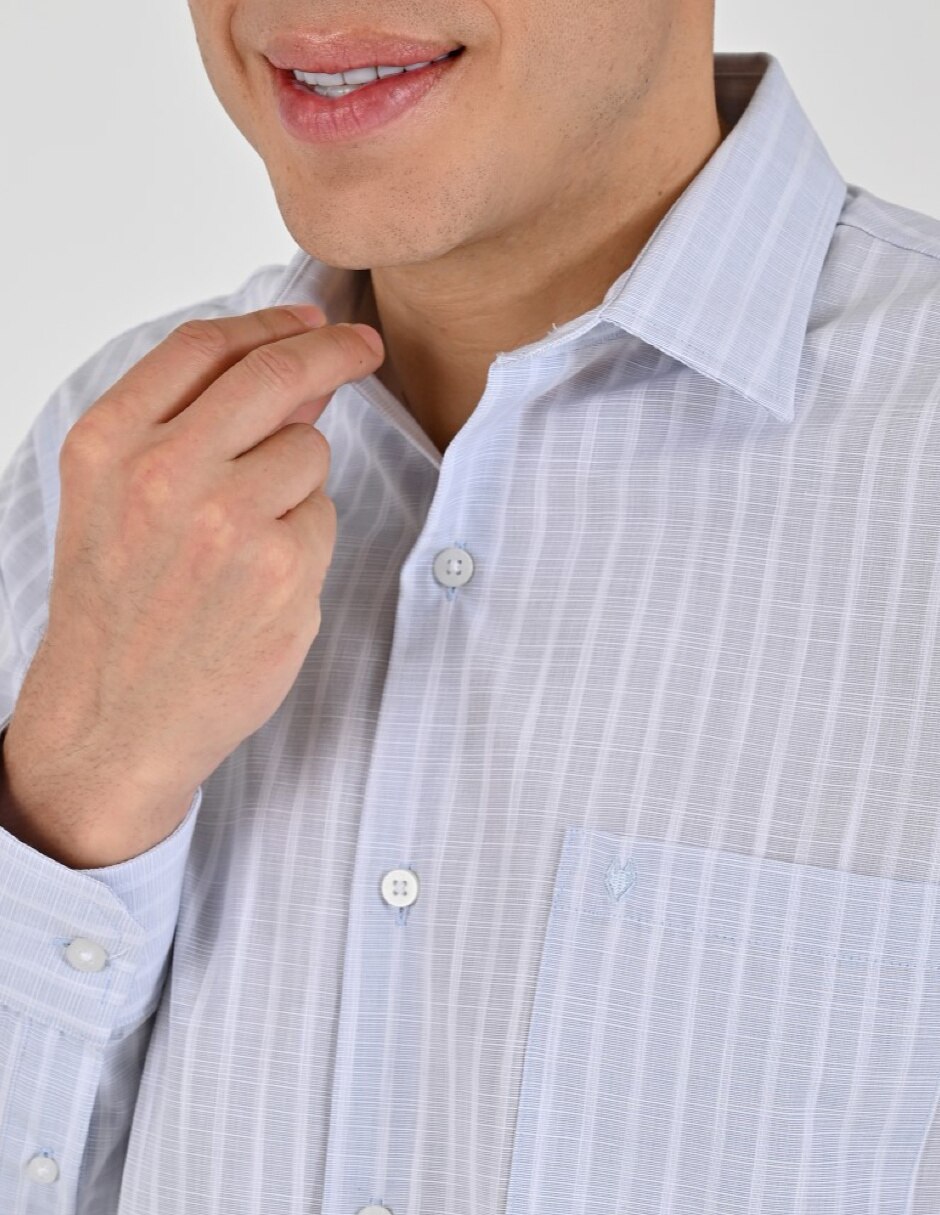 Camisa casual manga larga para hombre 4