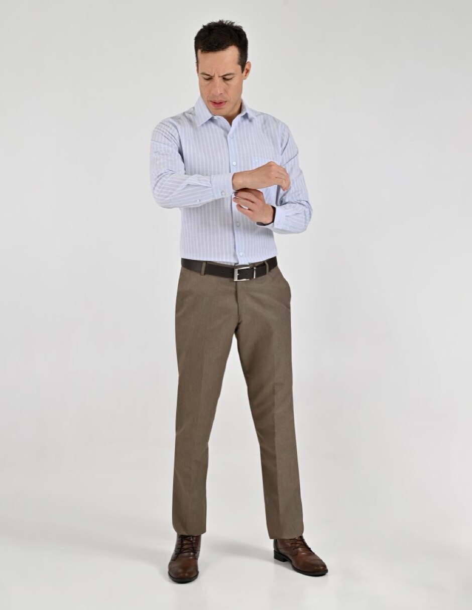 Camisa casual manga larga para hombre 5