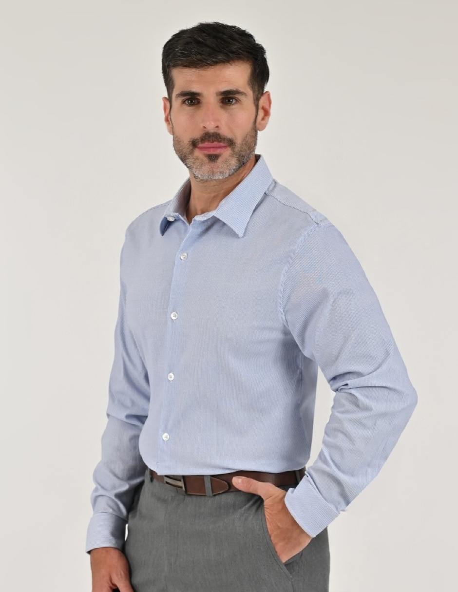 Camisa Casual Otoño Invierno de (si aplica) Poliéster y viscosa manga Larga para hombre 3