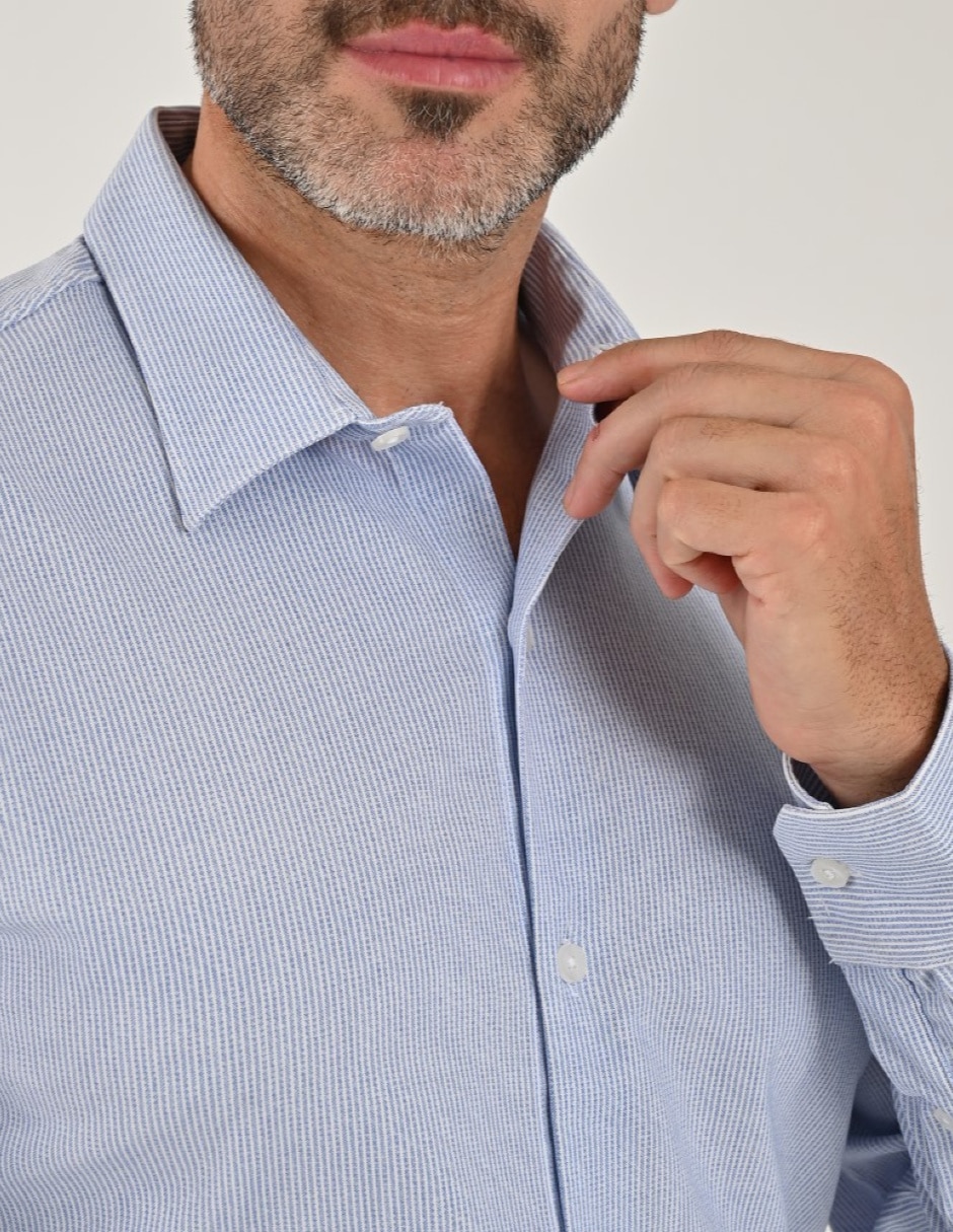 Camisa Casual Otoño Invierno de (si aplica) Poliéster y viscosa manga Larga para hombre 4