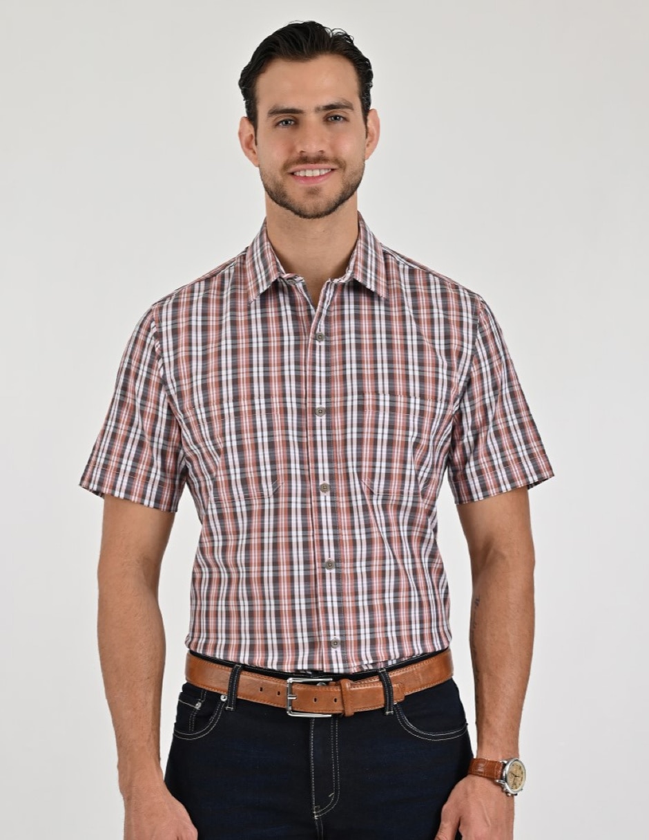 Camisa casual manga corta para hombre 1