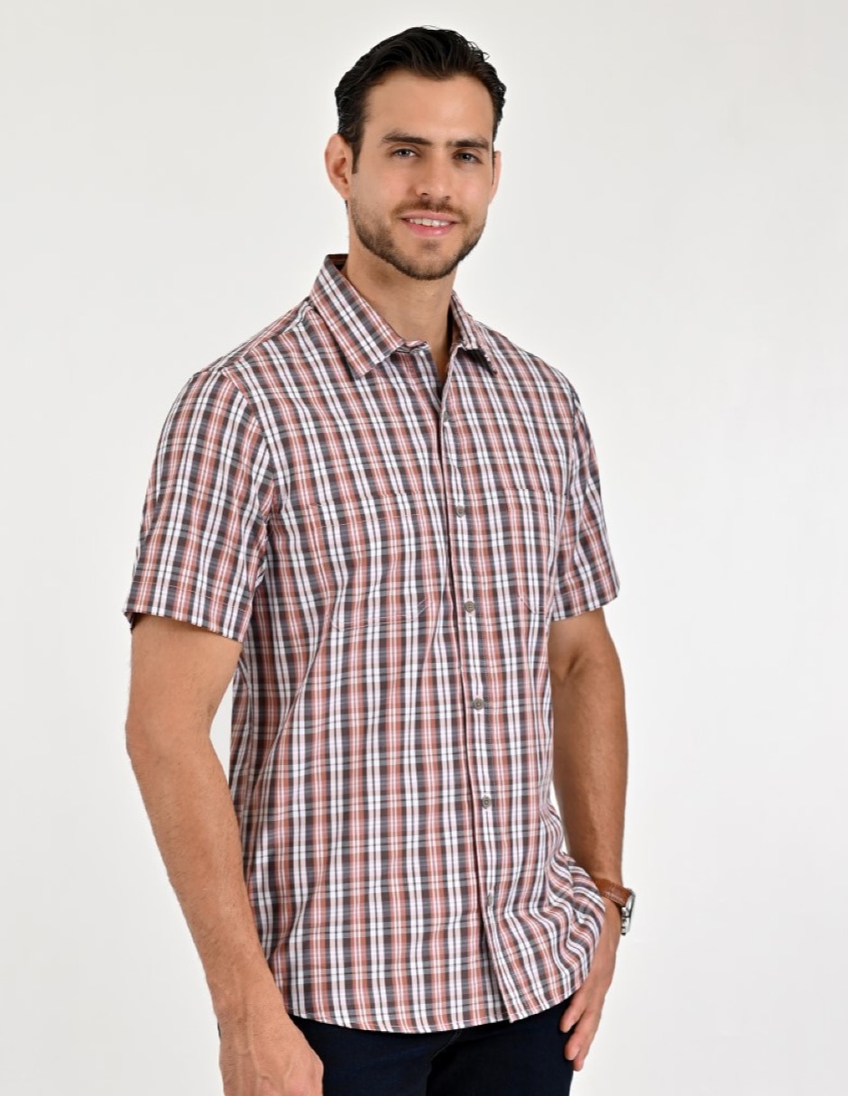 Camisa casual manga corta para hombre 4
