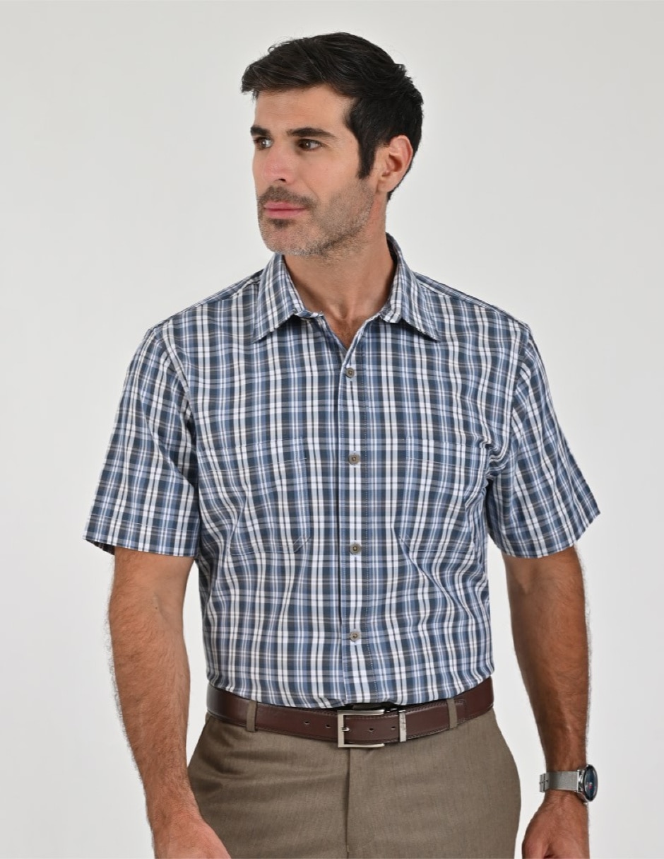 Camisa casual manga corta para hombre