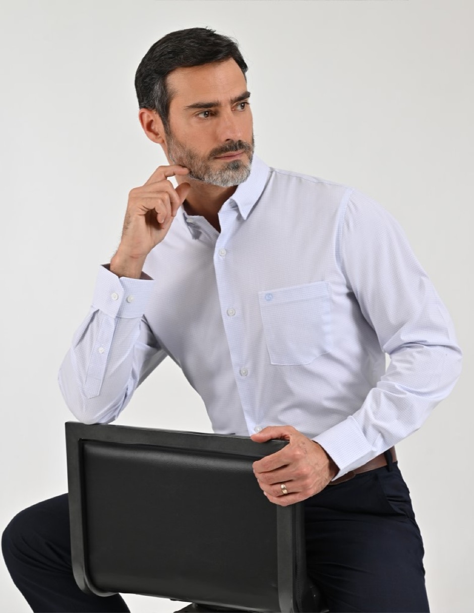 Camisa casual manga larga para hombre 2