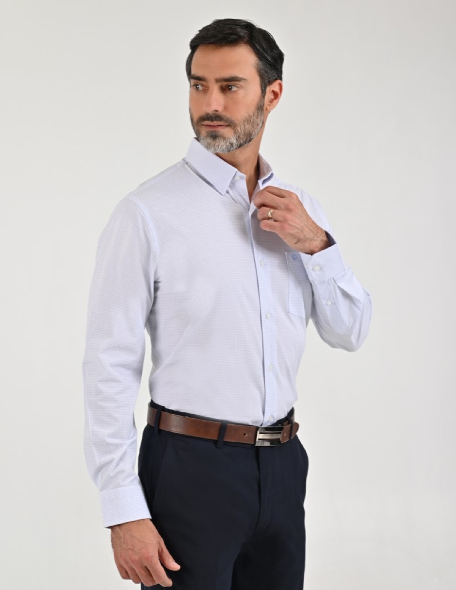 Camisa casual manga larga para hombre 4