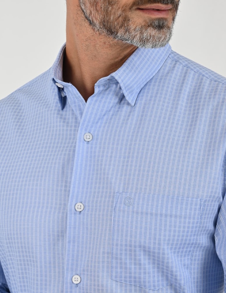 Camisa casual manga larga para hombre 5