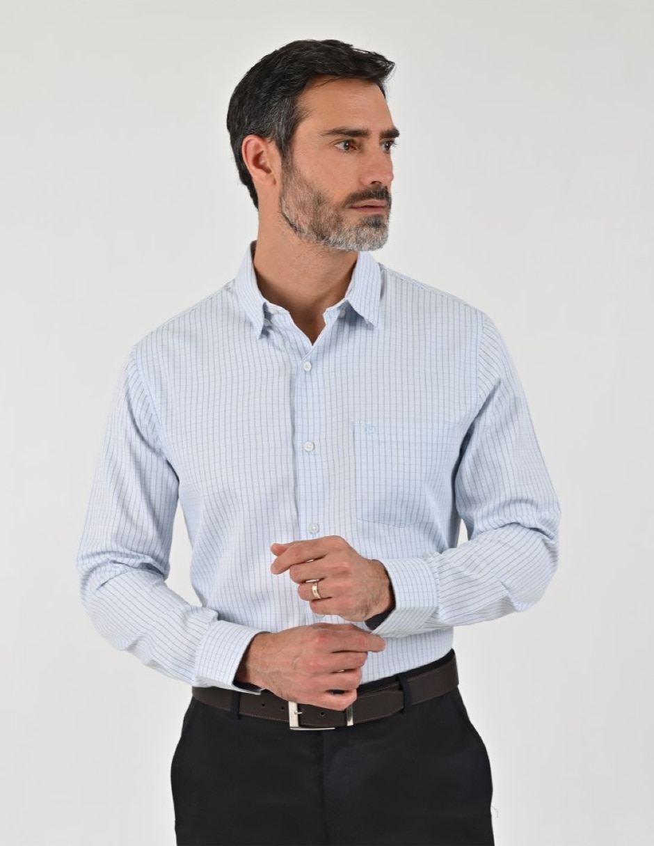 Camisa casual manga larga para hombre