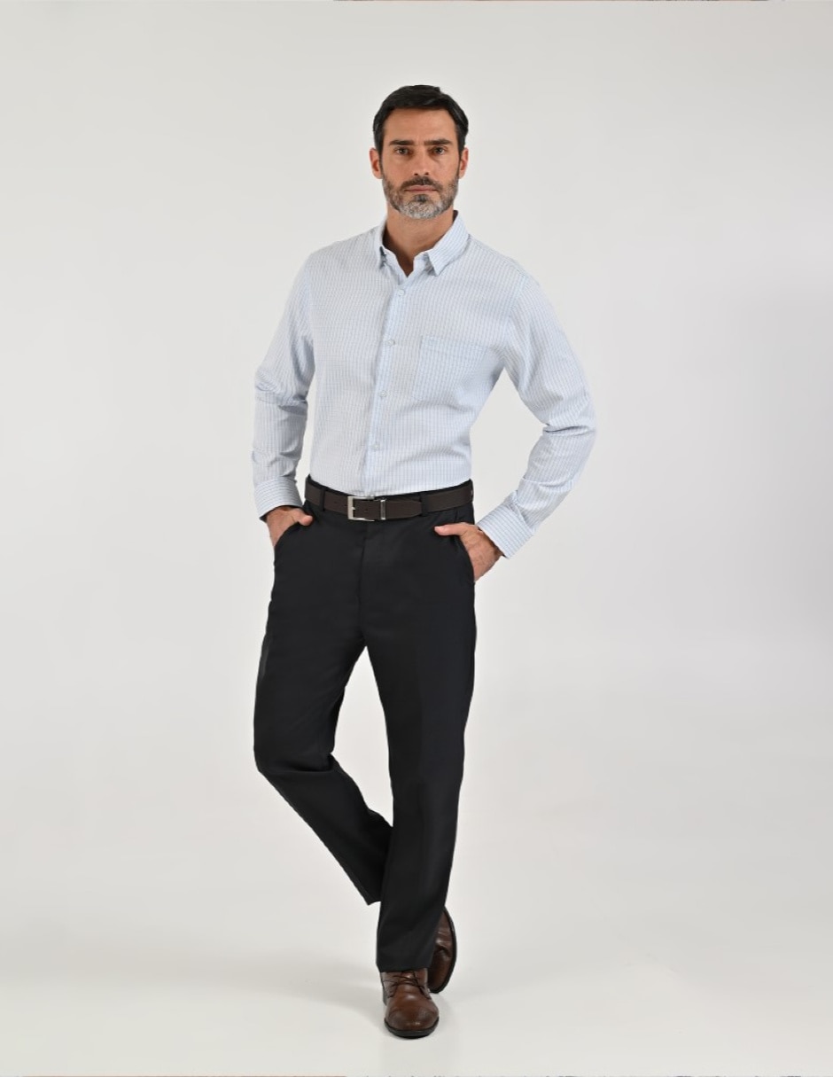 Camisa casual manga larga para hombre 2