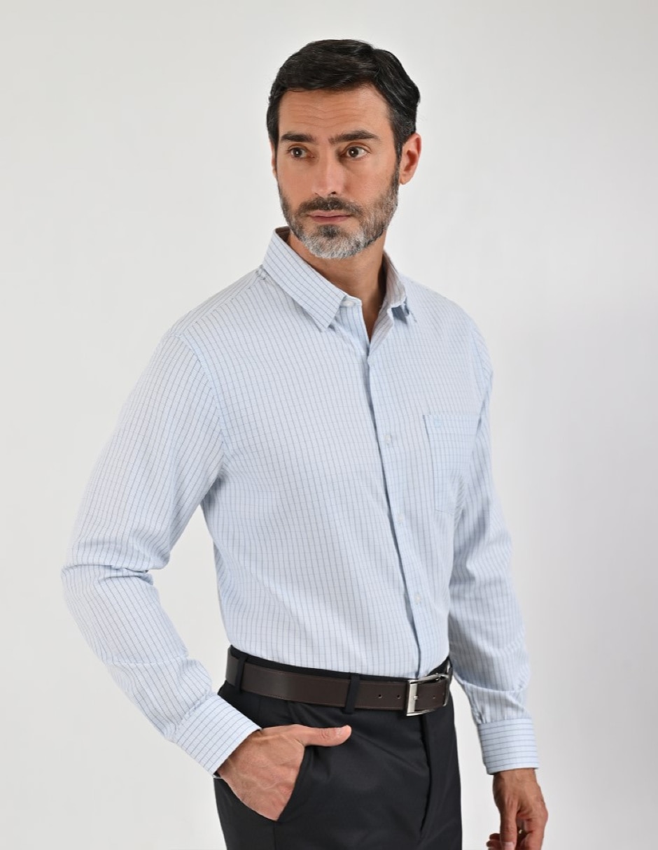 Camisa casual manga larga para hombre 3