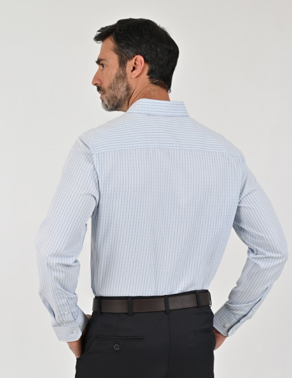 Camisa casual manga larga para hombre 4