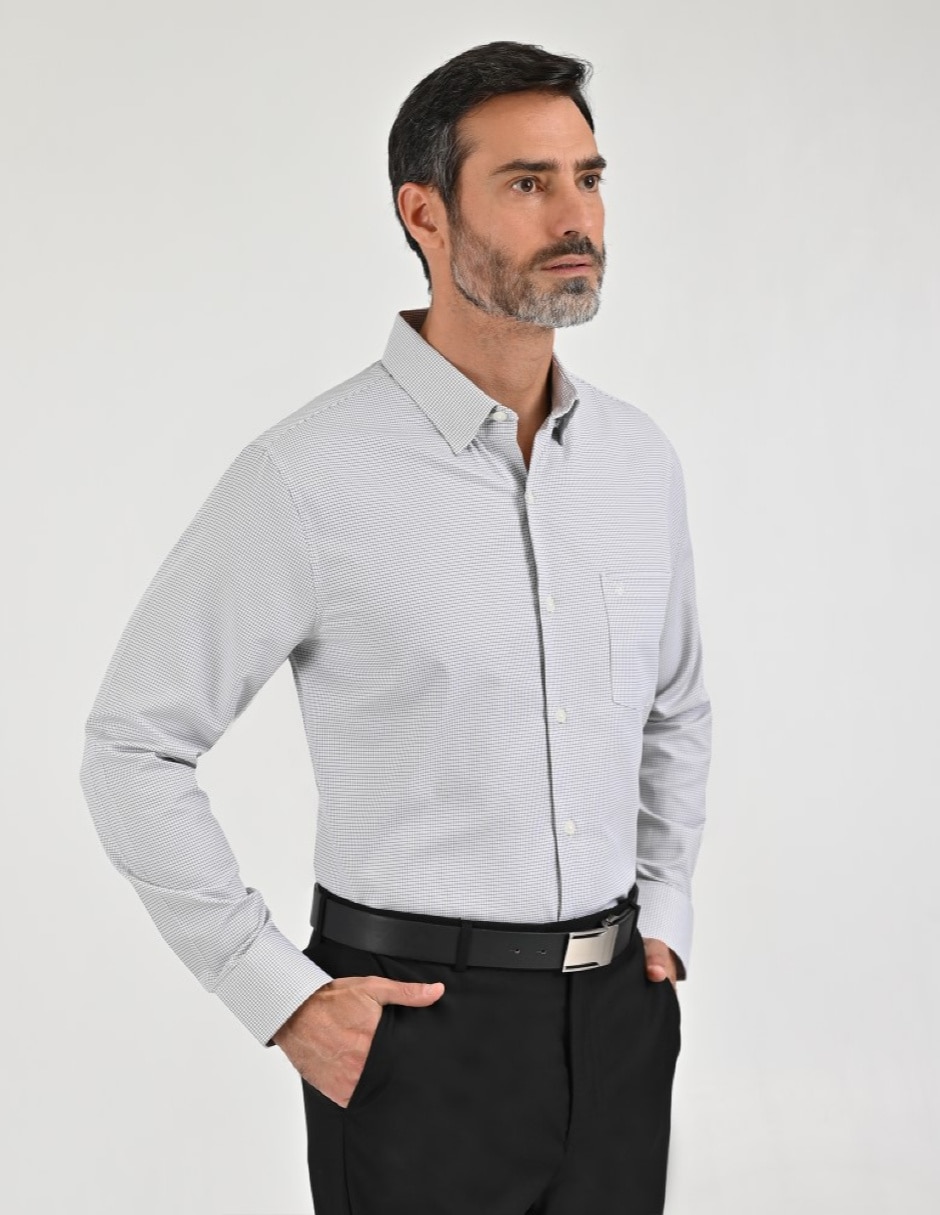 Camisa casual manga larga para hombre 3