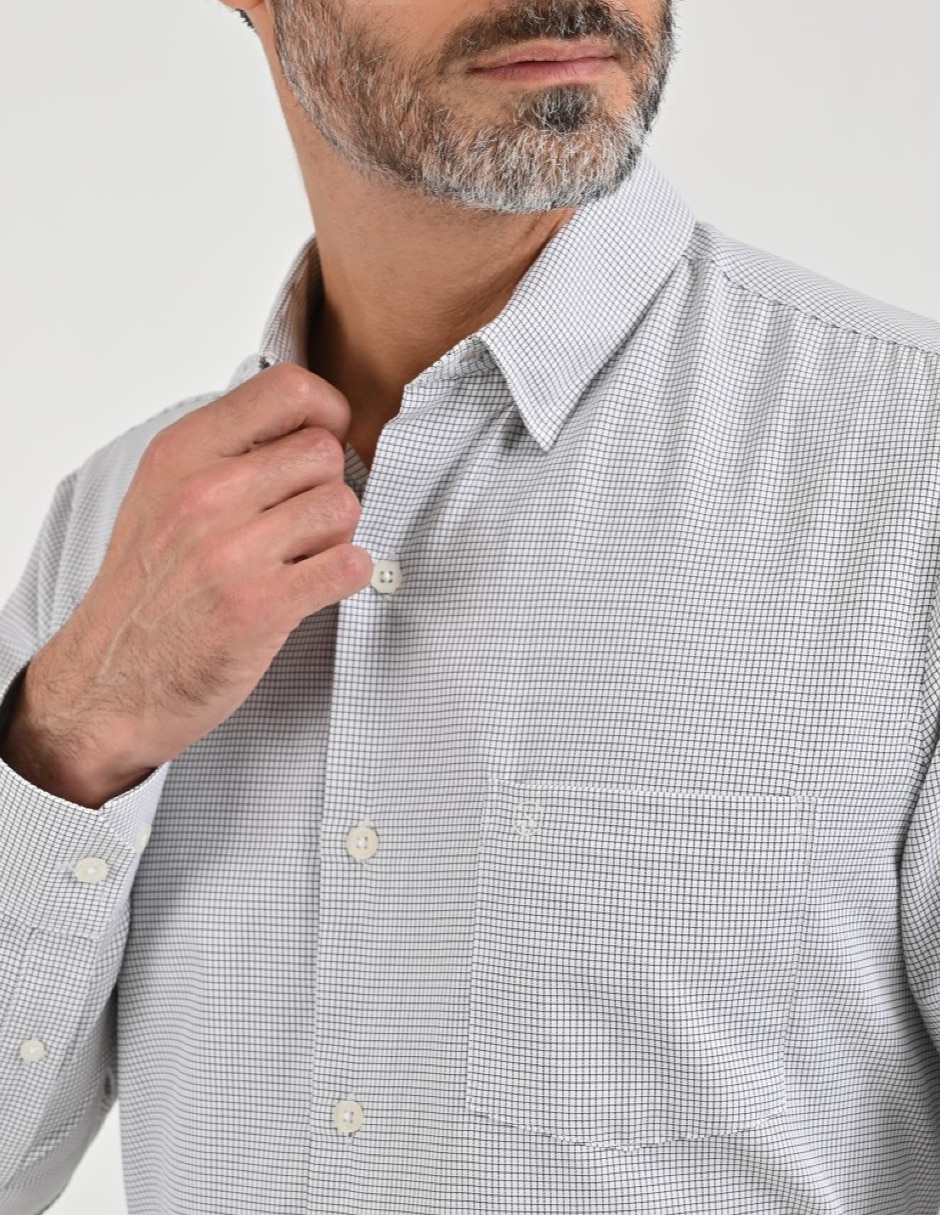 Camisa casual manga larga para hombre 4