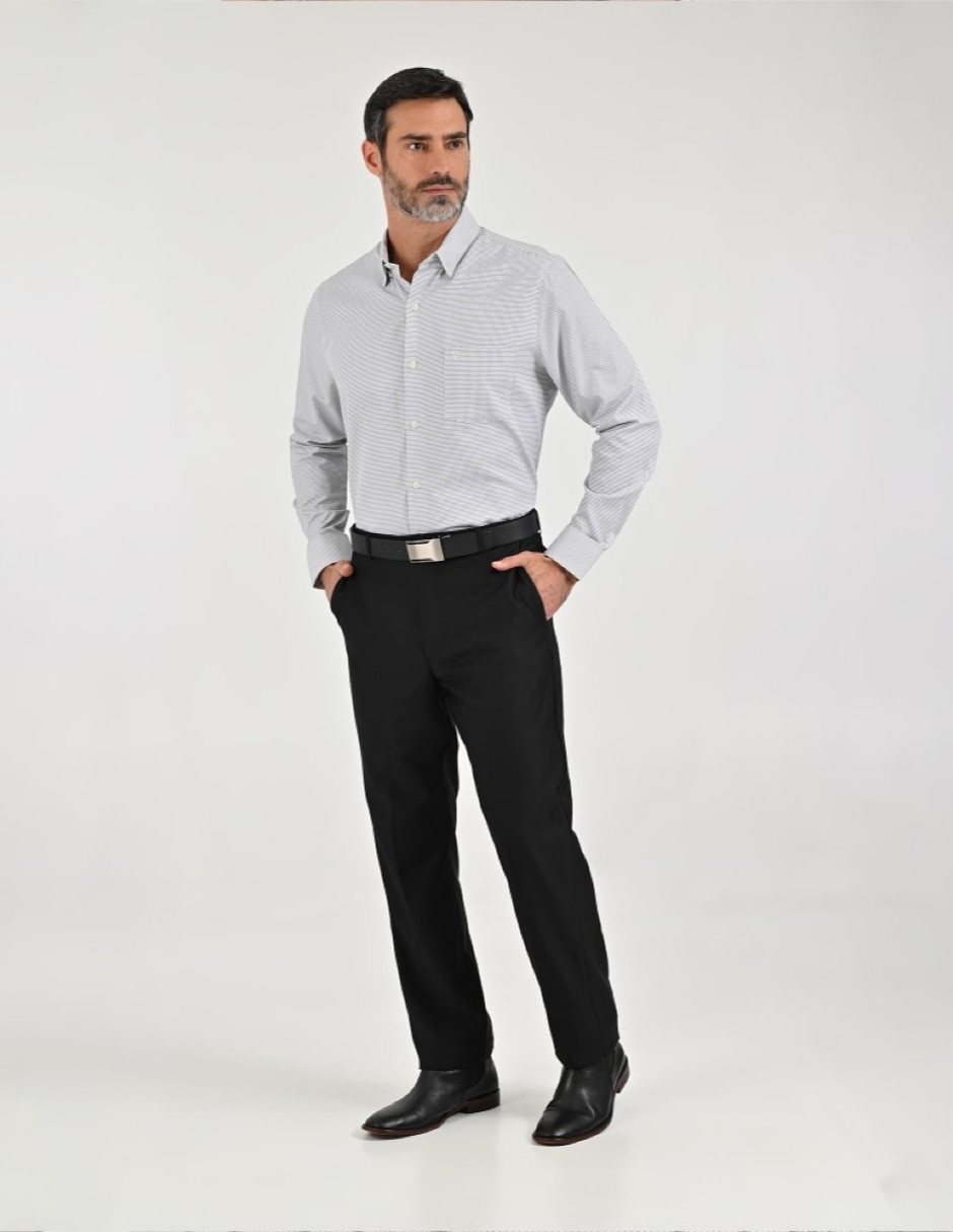 Camisa casual manga larga para hombre 5