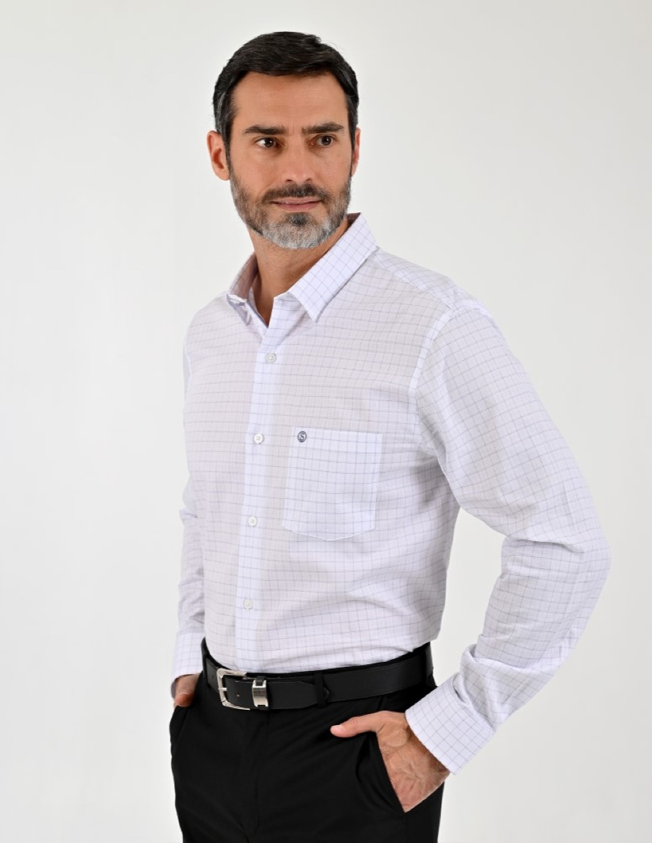 Camisa casual manga larga para hombre 2