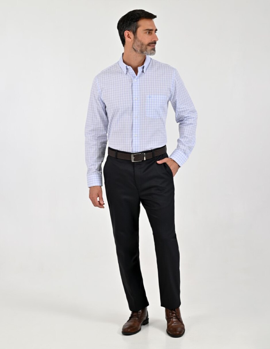 Camisa casual manga larga para hombre 4