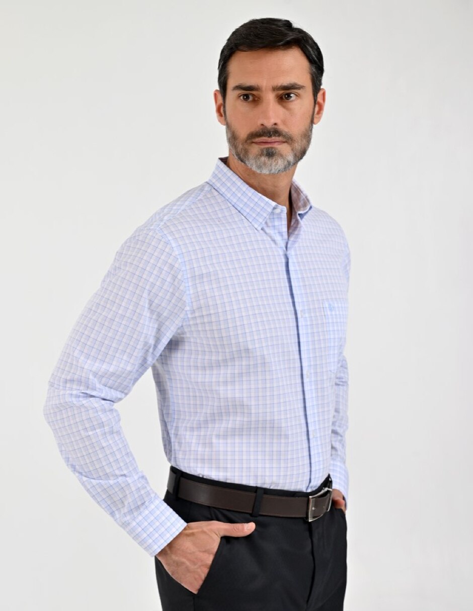 Camisa casual manga larga para hombre 5