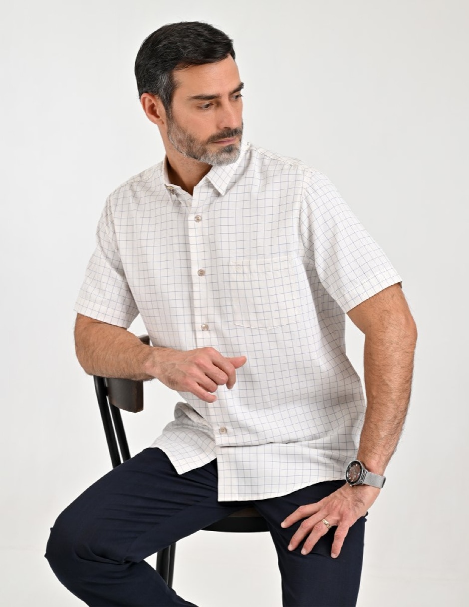 Camisa casual manga corta para hombre 5