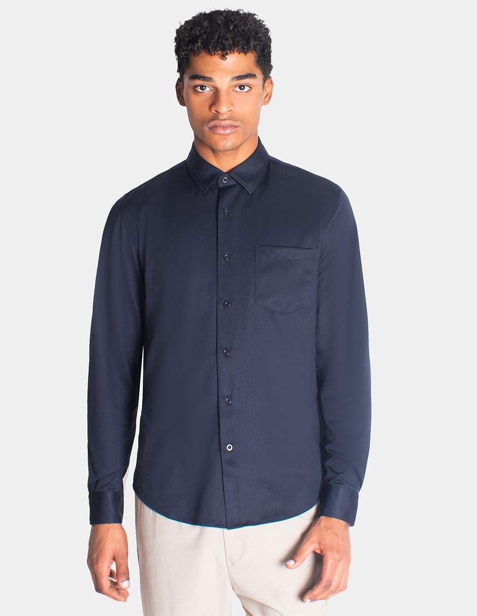Camisa formal manga larga para hombre